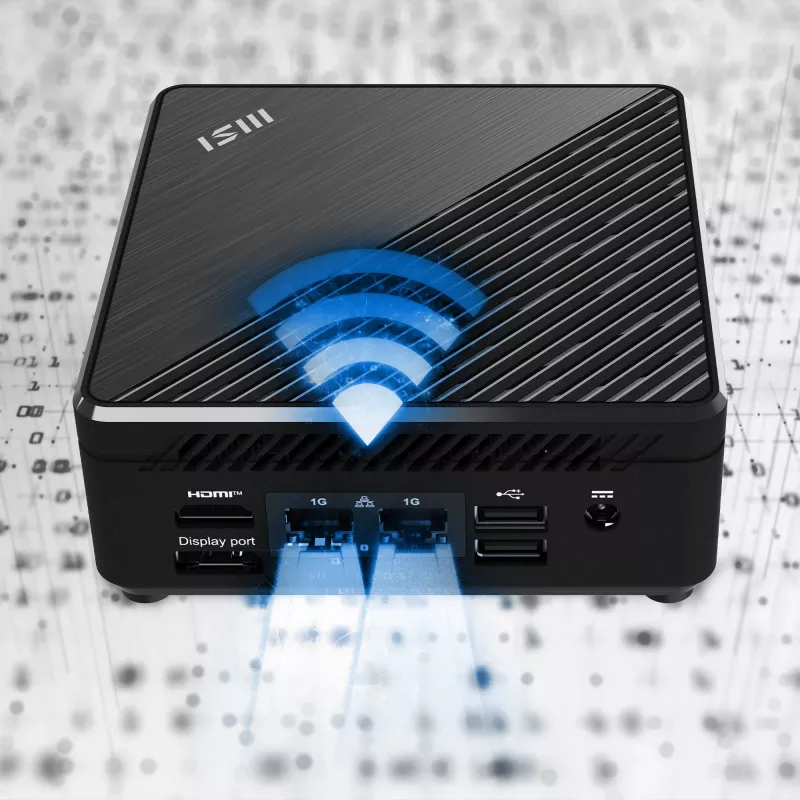MSI Cubi N ADL-006DE Intel® N N200 4 GB DDR4-SDRAM 128 GB SSD Windows 11 Pro Mini PC Black
