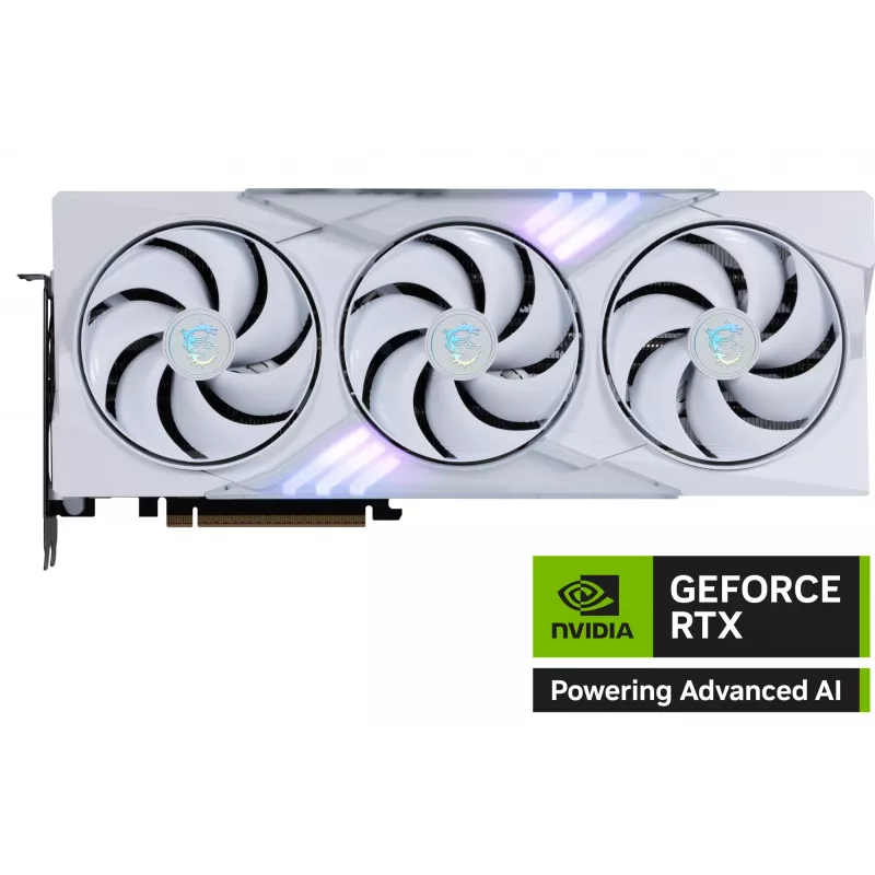 Graphics Card MSI GeForce RTX 5080 16 GB GDDR7, PCIe 5.0, 256-bit, 3xDP 2.1a + HDMI 2.1b, 360W, 3 fans, White
