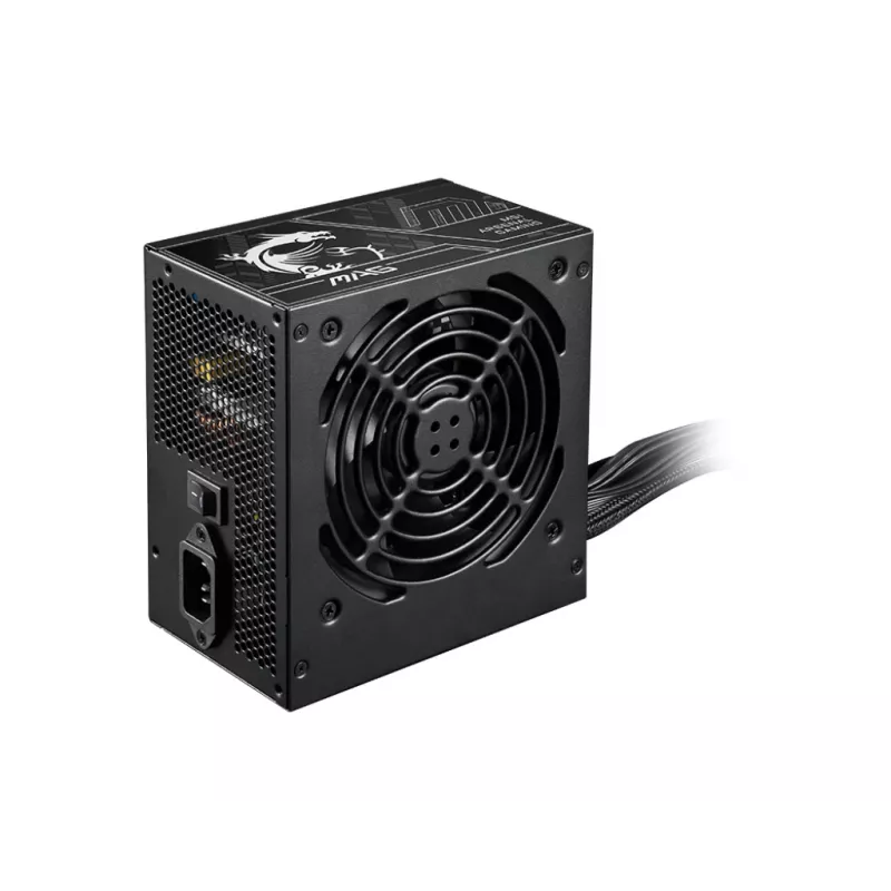 Power supply unit MSI MAG A750BN PCIE5 II 750 W, 24‑pin ATX, Non‑Modular, 80 PLUS Bronze, 120 mm fan, Black