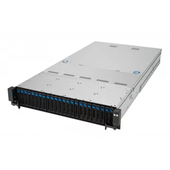 Rack server ASUS RS520A-E12-RS24U Socket SP5, AMD EPYC 9004, 1 CPU, 24x DDR5 DIMM, 6.14TB max, 2U, 26x 2.5 inch bays, 1600W PSU