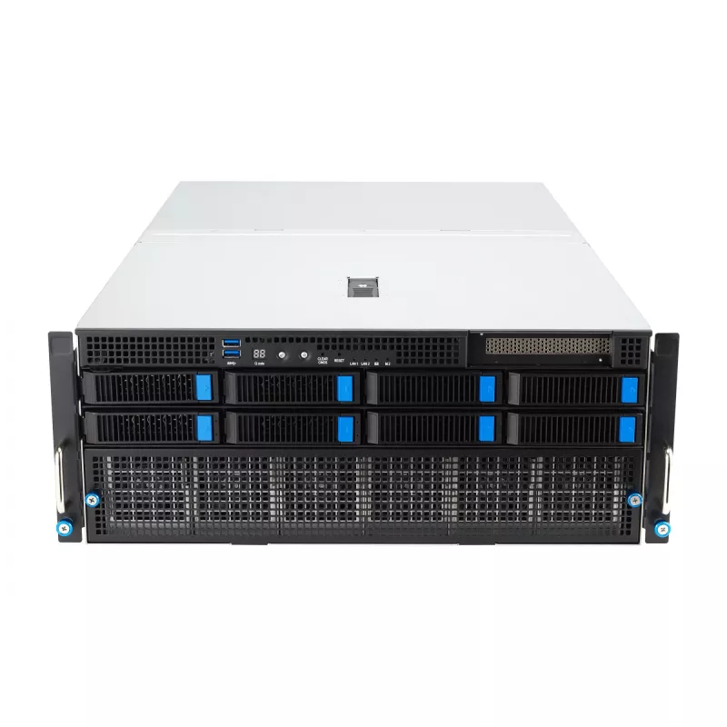 Rack server ASUS ESC8000A-E12-SKU2 (4U) — supports 2× AMD EPYC 9004, DDR5 up to 6 TB, 24 DIMM, 3000W PSU