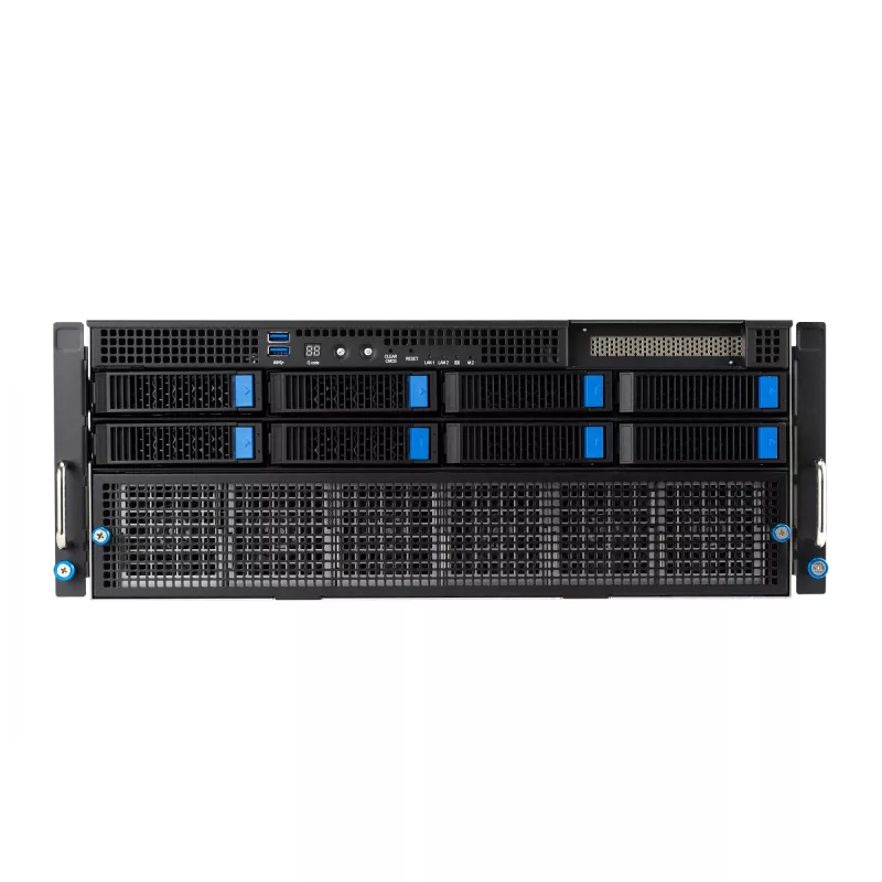 Rack server ASUS ESC8000A-E12-SKU2 (4U) — supports 2× AMD EPYC 9004, DDR5 up to 6 TB, 24 DIMM, 3000W PSU