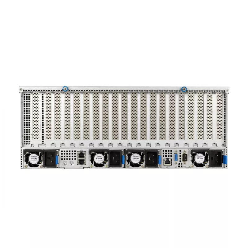 Rack server ASUS ESC8000A-E12-SKU2 (4U) — supports 2× AMD EPYC 9004, DDR5 up to 6 TB, 24 DIMM, 3000W PSU