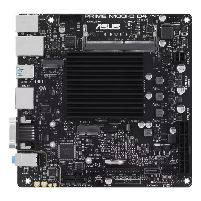 Motherboard ASUS PRIME N100I-D D4, Intel Chipset, NA Socket, mini ITX