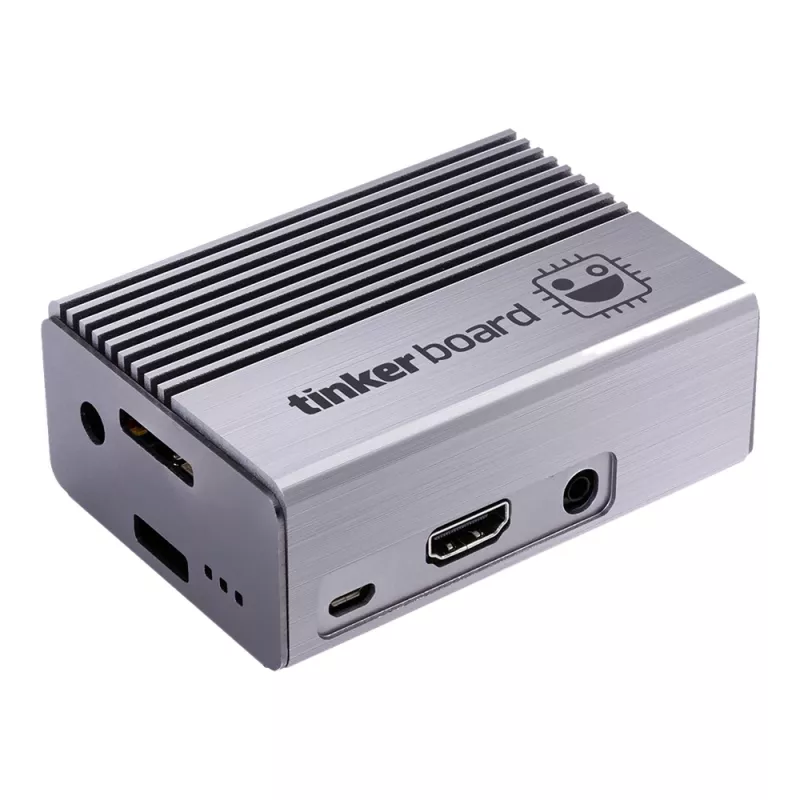 Computer case ASUS Tinker Fanless — aluminum, silver, passive-cooled enclosure