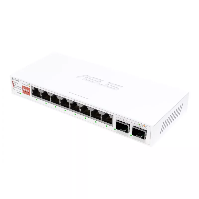 Unmanaged Ethernet Switch ASUS QG-U1080 — 8 × 2.5G RJ-45 ports, MAC 16K, White, 12V