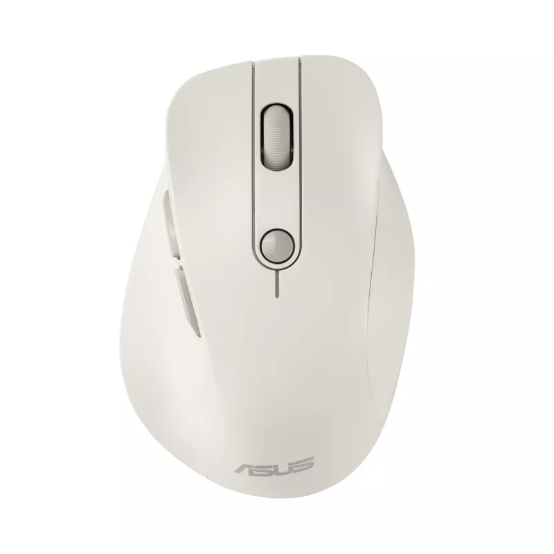 Wireless Right-Hand Mouse ASUS MD105 MK-WH — RF + Bluetooth, 2400 DPI, Wheel, Battery, Beige