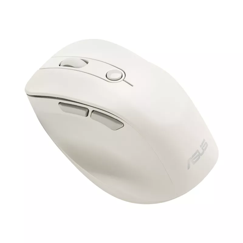 Wireless Right-Hand Mouse ASUS MD105 MK-WH — RF + Bluetooth, 2400 DPI, Wheel, Battery, Beige