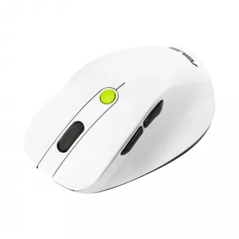 Mouse ASUS MD105 /VT-GN — right-hand RF wireless + Bluetooth, 2400 DPI, wheel scroll, battery-powered, white/green