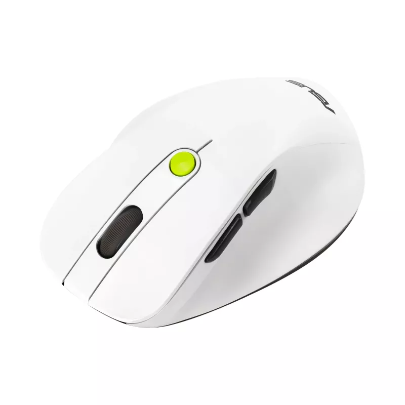 Mouse ASUS MD105 /VT-GN — right-hand RF wireless + Bluetooth, 2400 DPI, wheel scroll, battery-powered, white/green
