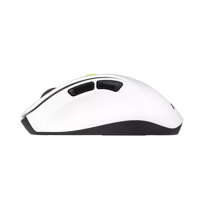 Mouse ASUS MD105 /VT-GN — right-hand RF wireless + Bluetooth, 2400 DPI, wheel scroll, battery-powered, white/green