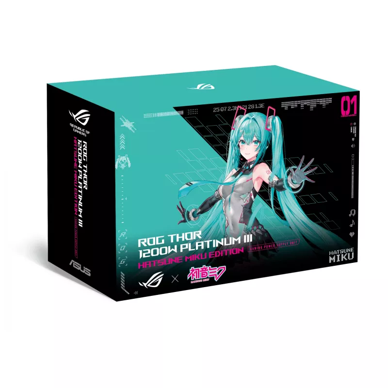 ASUS ROG -THOR-1200P3-MIKU power supply unit 1200 W 20+4 pin ATX ATX Multicolour