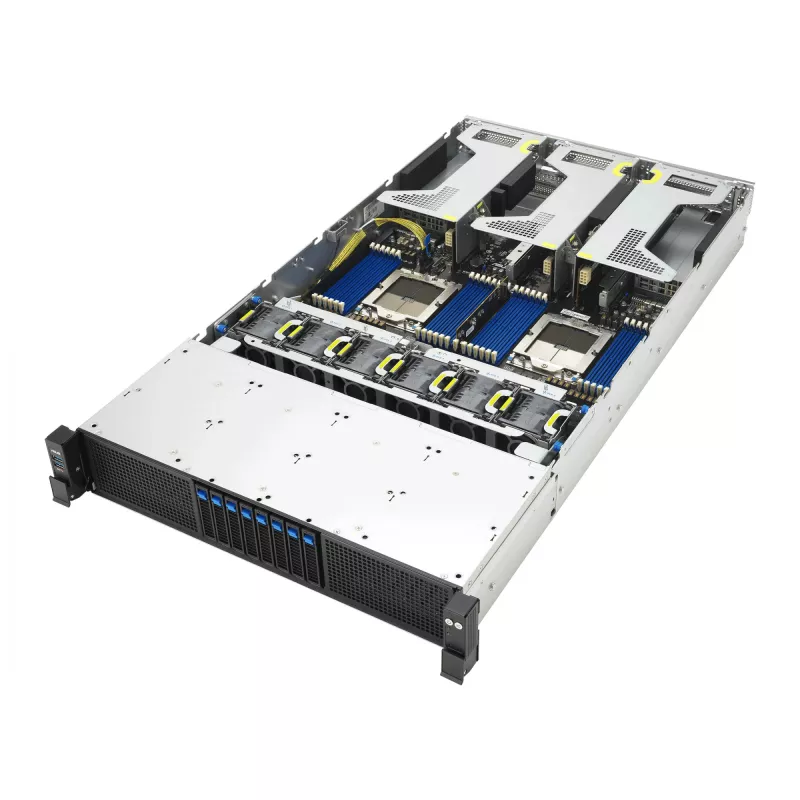 ASUS RS720A-E13-RS8U Socket SP5 Rack (2U) Black, Silver