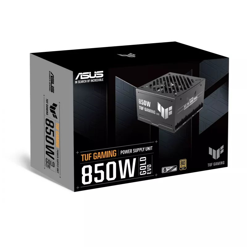 Power supply unit ASUS TUF-GAMING-850G-EVO 850W ATX 80 PLUS Gold 20+4 pin, 1 fan, black