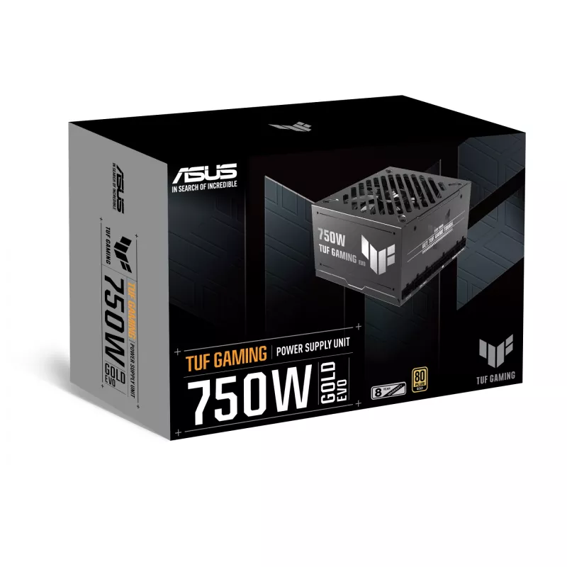 Power supply unit ASUS TUF Gaming 750G EVO — 750 W, ATX, 80 PLUS Gold, 20+4‑pin, black