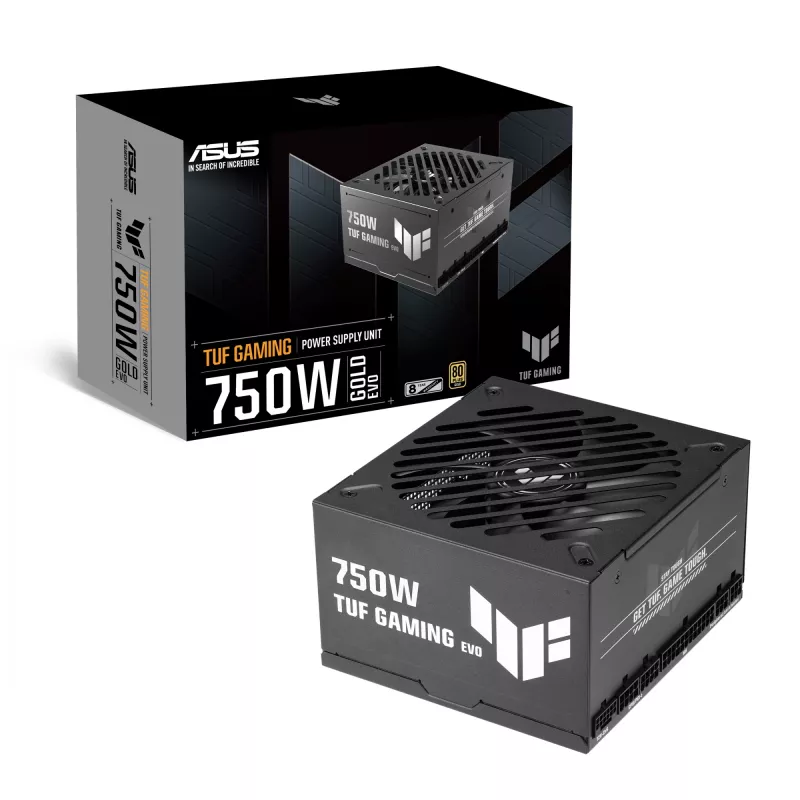Power supply unit ASUS TUF Gaming 750G EVO — 750 W, ATX, 80 PLUS Gold, 20+4‑pin, black