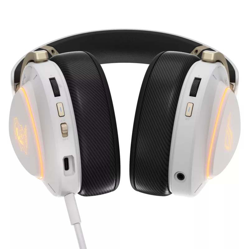 Headset ASUS ROG Delta II-KJP — Circumaural, Wired & Wireless (Bluetooth), 20–20000 Hz, 325 g, Black/White