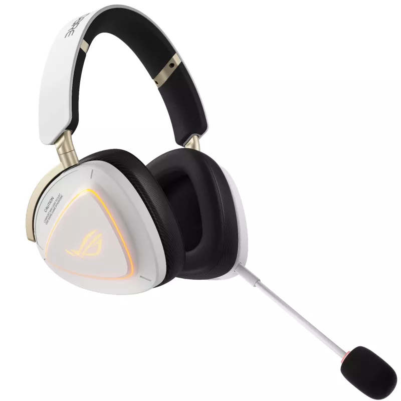 Headset ASUS ROG Delta II-KJP — Circumaural, Wired & Wireless (Bluetooth), 20–20000 Hz, 325 g, Black/White