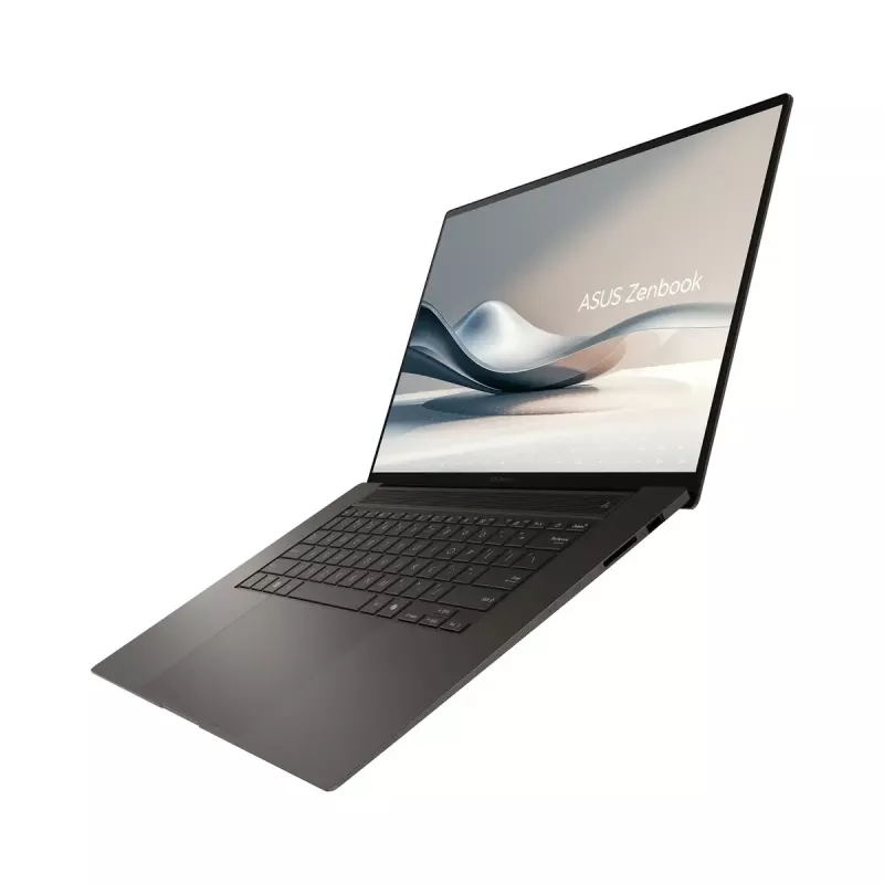 Laptop ASUS Vivobook S16 UM5606WA — 16 inch OLED 3K (2880×1800) 120Hz, AMD Ryzen AI 9 370HX, 32GB LPDDR5X, 2TB SSD, Windows 11 Pro, Zumaia Gray