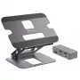 j5create JTS327 Multi-Angle 4K Docking Stand, Laptop stand, Grey, Aluminium, 40.6 cm (16 inch), 4 kg, Windows laptop / Mac