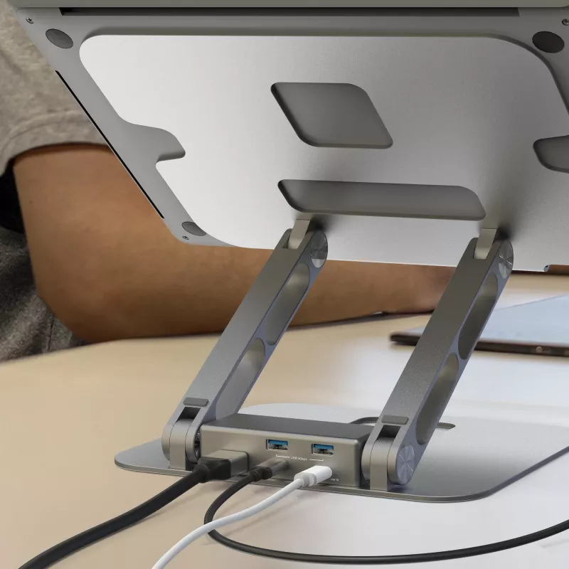 j5create JTS327 Multi-Angle 4K Docking Stand, Laptop stand, Grey, Aluminium, 40.6 cm (16 inch), 4 kg, Windows laptop / Mac