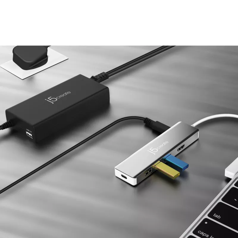 j5create JUP2290C-FN 100W PD USB-C® Super Charger - UK, Black, includes 1.2 m cable