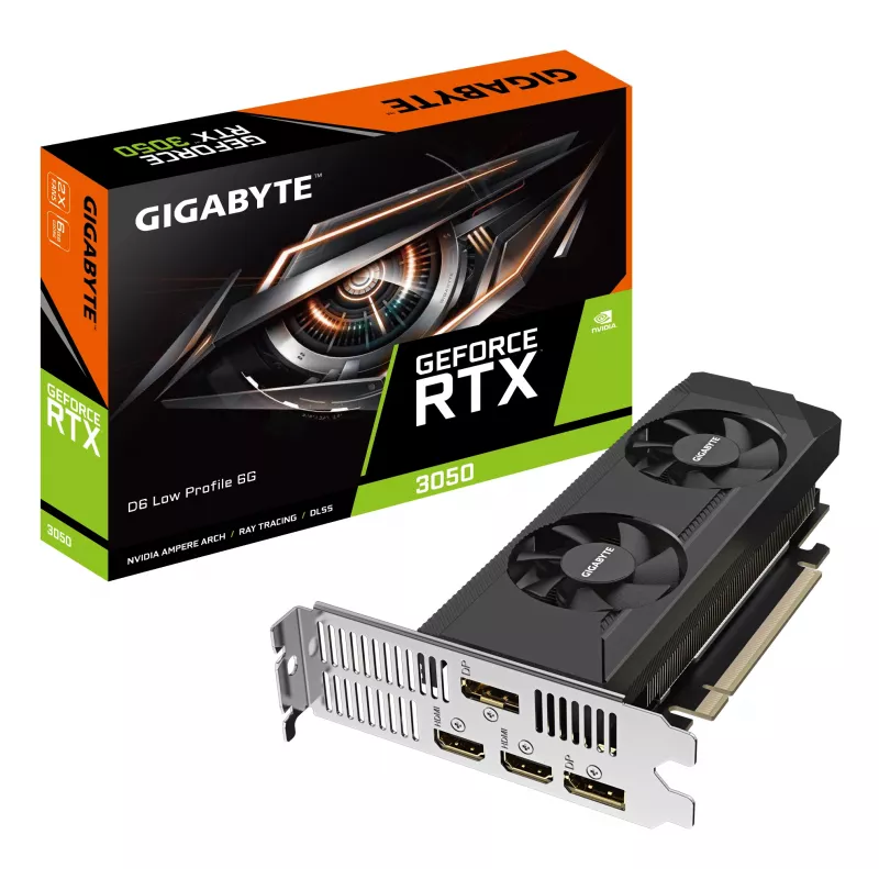 Graphics card GIGABYTE GeForce RTX 3050 D6 6GB GDDR6 (GV-N3050D6-6GL)