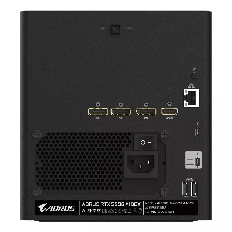 Gigabyte AORUS RTX 5090 AI BOX External GPU, 32 GB GDDR7, GV-N5090IXEB-32GD