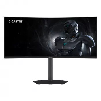 GIGABYTE GS34WQCA 34 inch WQHD Curved Gaming Monitor - 3440 x 1440, 1500R, 120Hz, 1ms, 300 cd/m², FreeSync Premium, HDR Ready, HDMI 2.0, Displayport 1.4