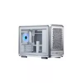 Computer case Cooler Master MasterFrame 400 Mesh Silver, mATX, Transparent side panel, 1x 120 mm ARGB fan