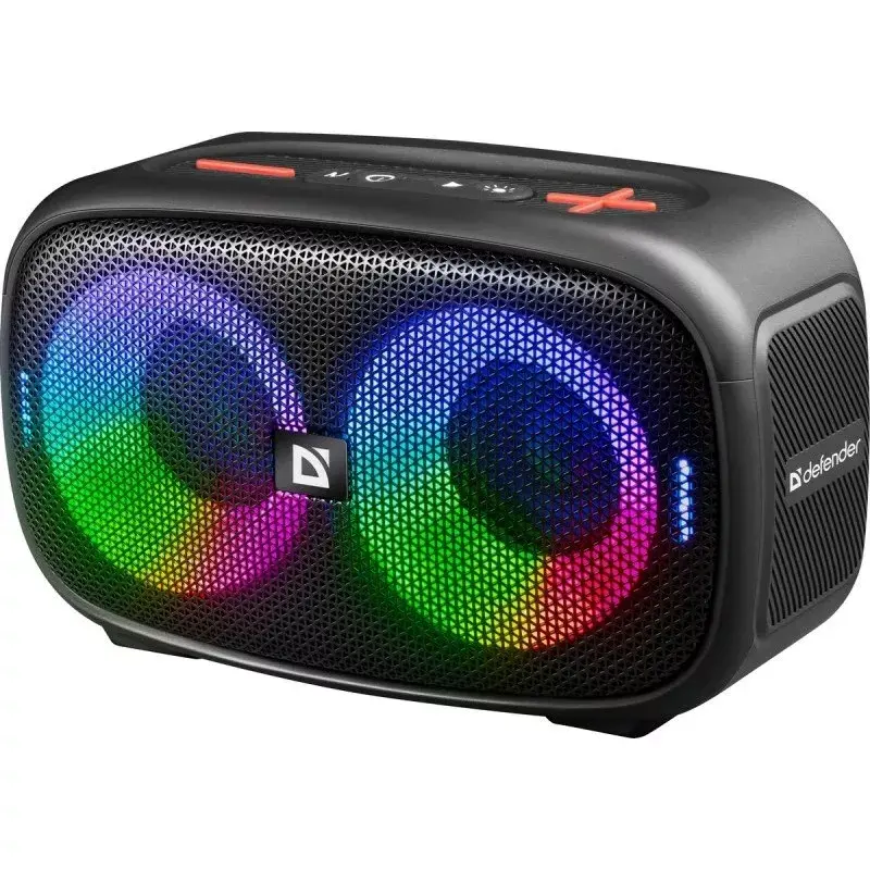 Defender Q5 Stereo Portable Bluetooth Speaker, 20W, LED Illumination, FM Radio, TWS
