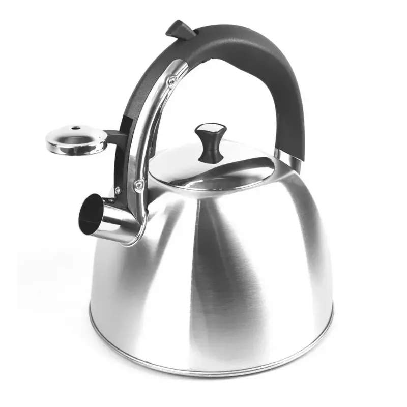Electric kettle Maestro MR-1333 — 3.0 L stainless steel, hinged whistle, manual lid, multi-layer insulated bottom