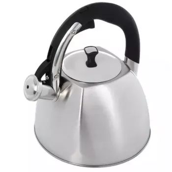 Electric kettle Maestro MR-1333 — 3.0 L stainless steel, hinged whistle, manual lid, multi-layer insulated bottom