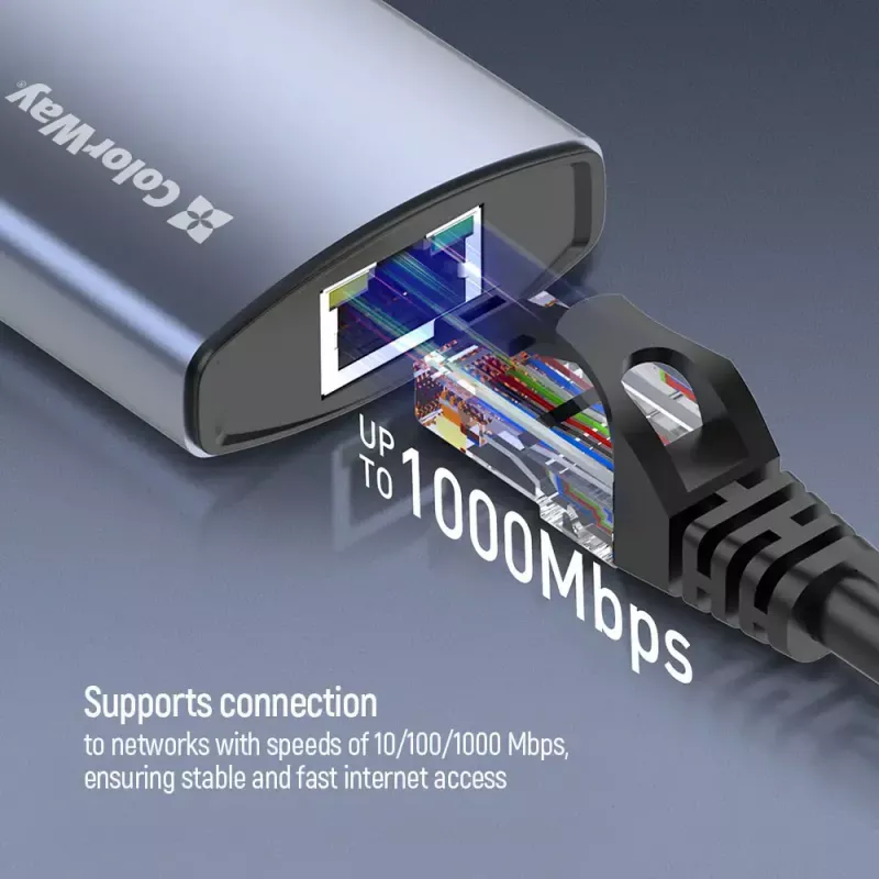 Docking station ColorWay CW-HUB02 6-in-1 100W — multiport hub with power delivery