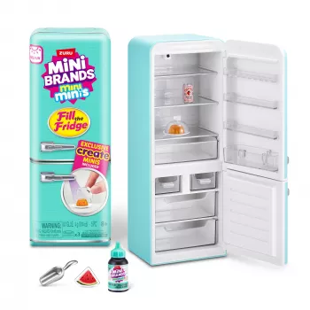 Toy playset Zuru Mini Brands Mini Minis Fill the Fridge Playset — collectible miniature grocery fridge accessories