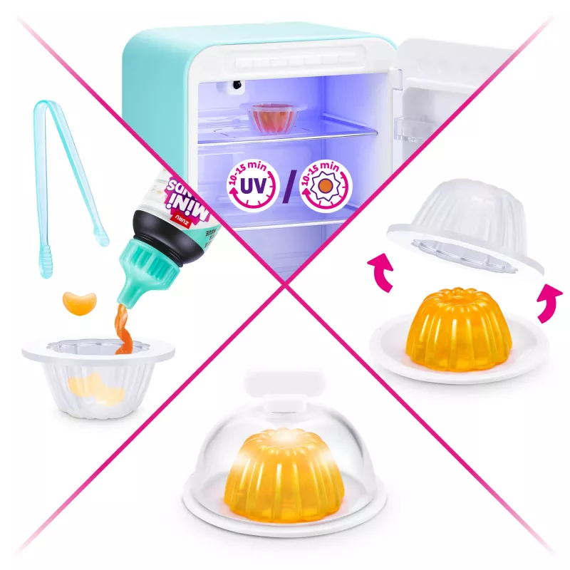 Toy playset Zuru Mini Brands Mini Minis Fill the Fridge Playset — collectible miniature grocery fridge accessories