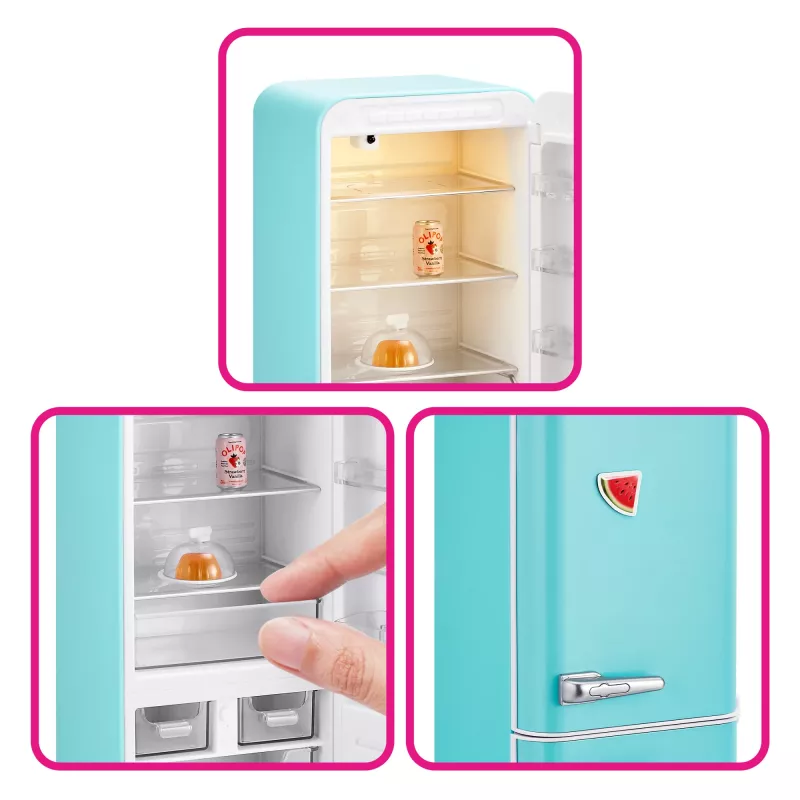 Toy playset Zuru Mini Brands Mini Minis Fill the Fridge Playset — collectible miniature grocery fridge accessories