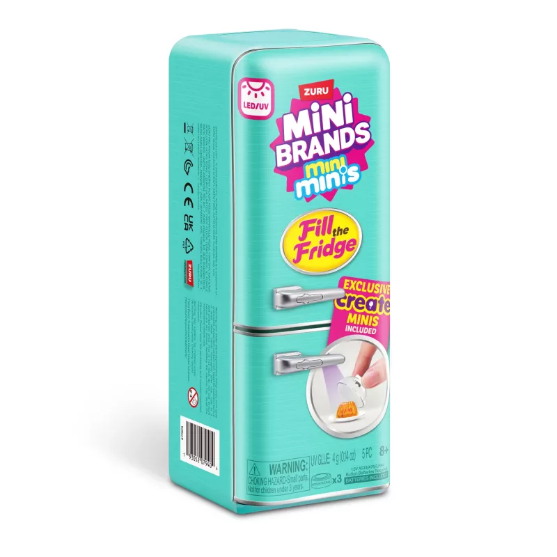Toy playset Zuru Mini Brands Mini Minis Fill the Fridge Playset — collectible miniature grocery fridge accessories