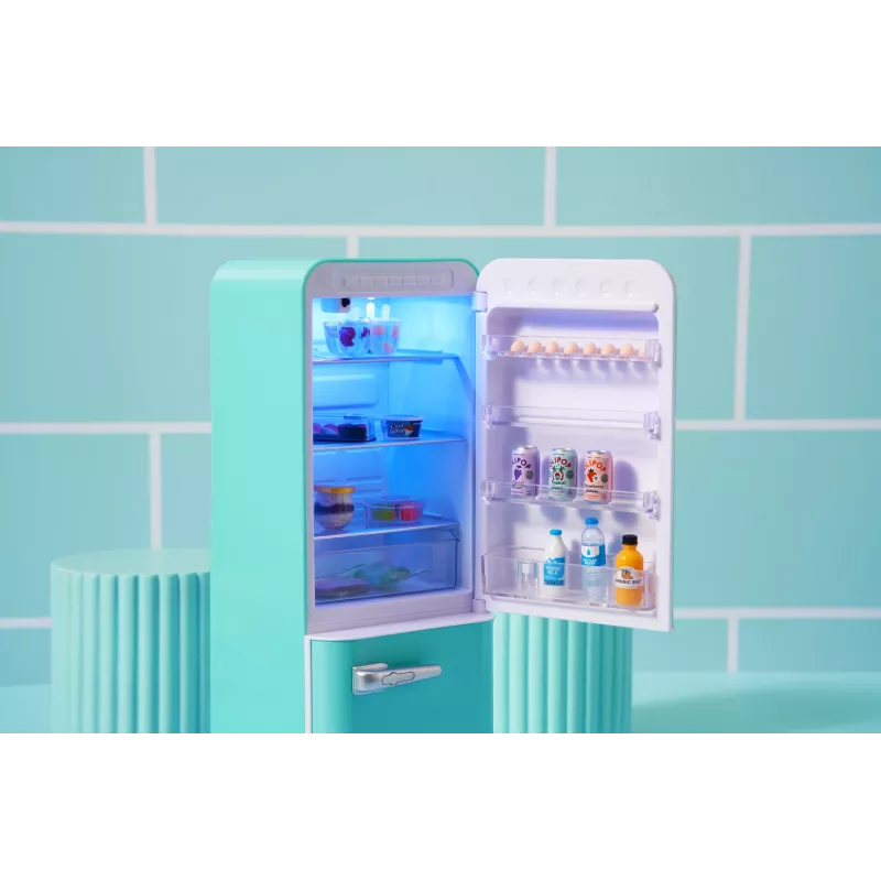Toy playset Zuru Mini Brands Mini Minis Fill the Fridge Playset — collectible miniature grocery fridge accessories