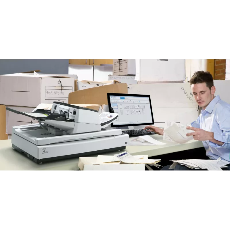 Ricoh fi-7700S Flatbed & ADF scanner 600 x 600 DPI A3 Black, White