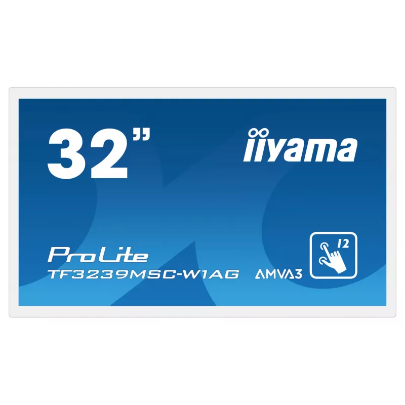 Monitor iiyama ProLite TF3239MSC-W1AG 31.5 inch (80 cm) Full HD 1920x1080 LED Touchscreen AMVA3 White