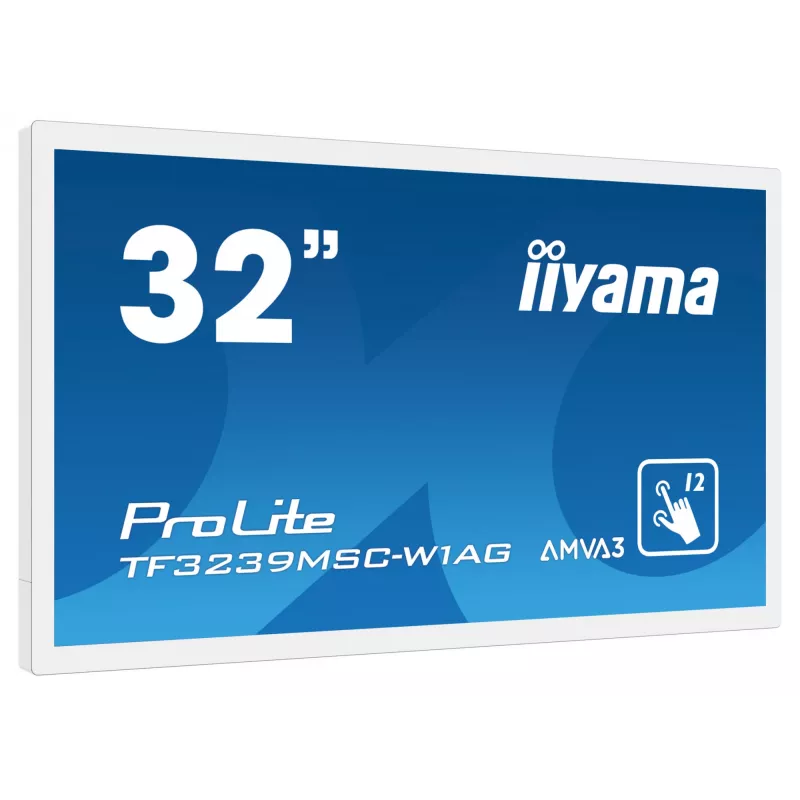 Monitor iiyama ProLite TF3239MSC-W1AG 31.5 inch (80 cm) Full HD 1920x1080 LED Touchscreen AMVA3 White