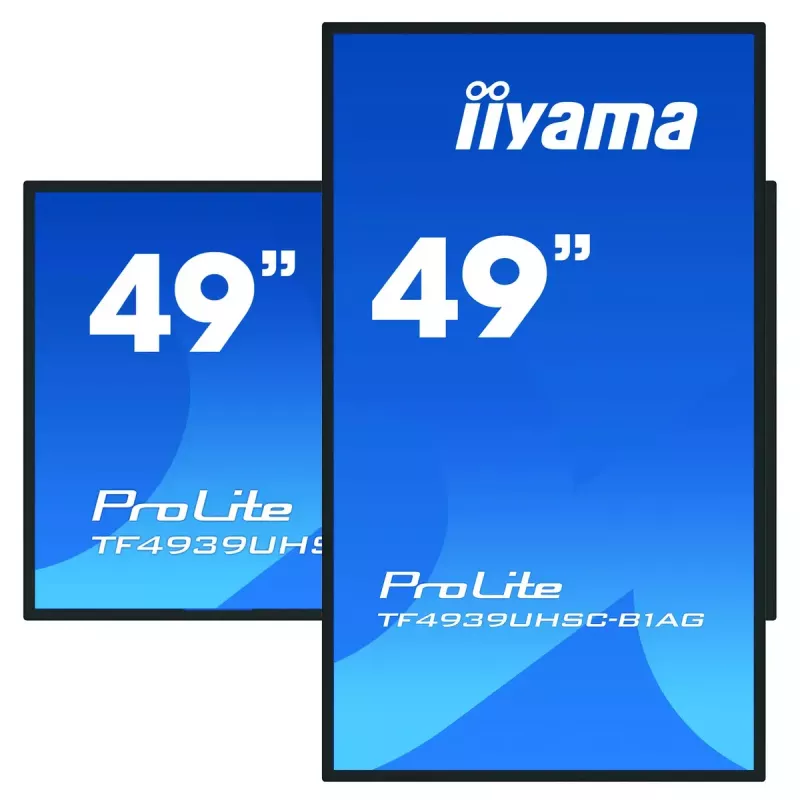 iiyama ProLite TF4939UHSC-B1AG computer monitor 124.5 cm (49 inch) 3840 x 2160 pixels 4K Ultra HD LED Touchscreen Multi-user Black