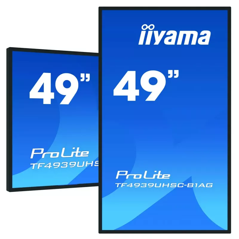 iiyama ProLite TF4939UHSC-B1AG computer monitor 124.5 cm (49 inch) 3840 x 2160 pixels 4K Ultra HD LED Touchscreen Multi-user Black