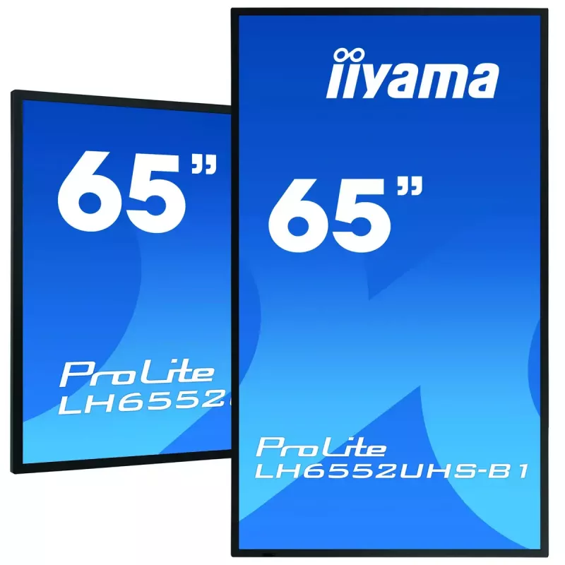 Digital signage flat panel IIYAMA LH6552UHS-B1 64.5 inch IPS 4K 3840x2160 500 cd/m² Android 8.0 24/7 Black