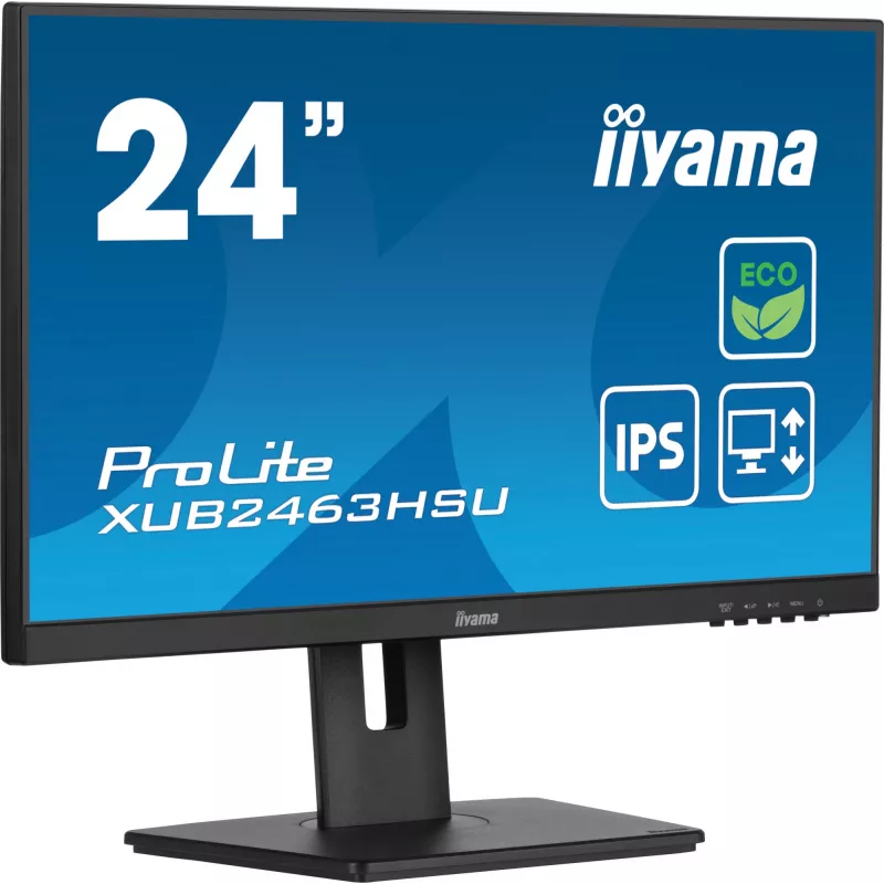 iiyama ProLite XUB2463HSU-B1 computer monitor 60.5 cm (23.8 inch) 1920 x 1080 pixels Full HD LED Black