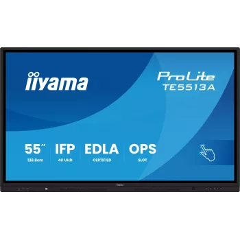 Iiyama ProLite TE5513A-B2AG 55 inch 4K UHD Interactive Touch Display with Android 14 EDLA