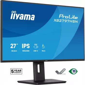 iiyama ProLite XB2797HSN-B1 computer monitor 68.6 cm (27 inch) 1920 x 1080 pixels Full HD LCD Black
