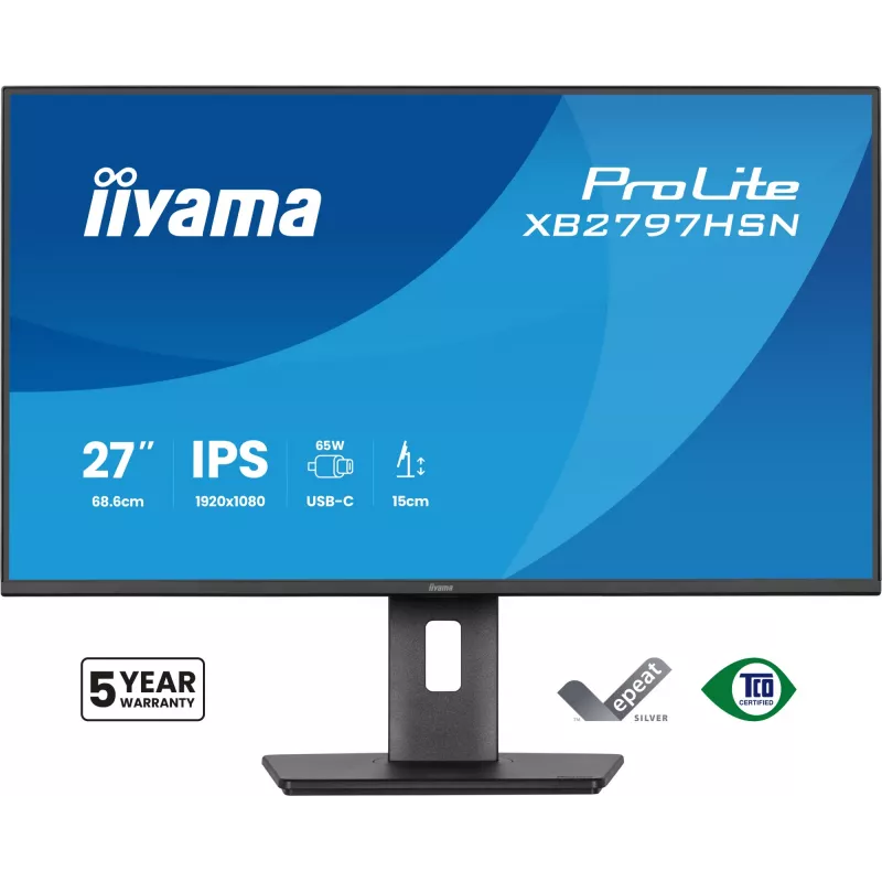 iiyama ProLite XB2797HSN-B1 computer monitor 68.6 cm (27 inch) 1920 x 1080 pixels Full HD LCD Black