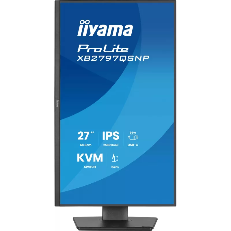 Computer monitor IIYAMA ProLite XB2797QSNP-B1 27 inch (68.6 cm) 2560×1440 QHD LED, 16:9, matt, speakers, USB 3.2 hub, height adjustable, VESA